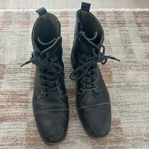 Aldo Men's Black Lace-Up Boots